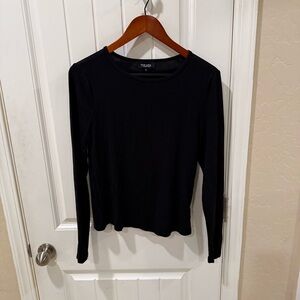 New York & Company Black Long Sleeve Top Women’s M Stretch Basic